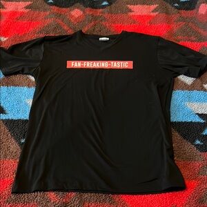 Black T-Shirt with Red Graphic